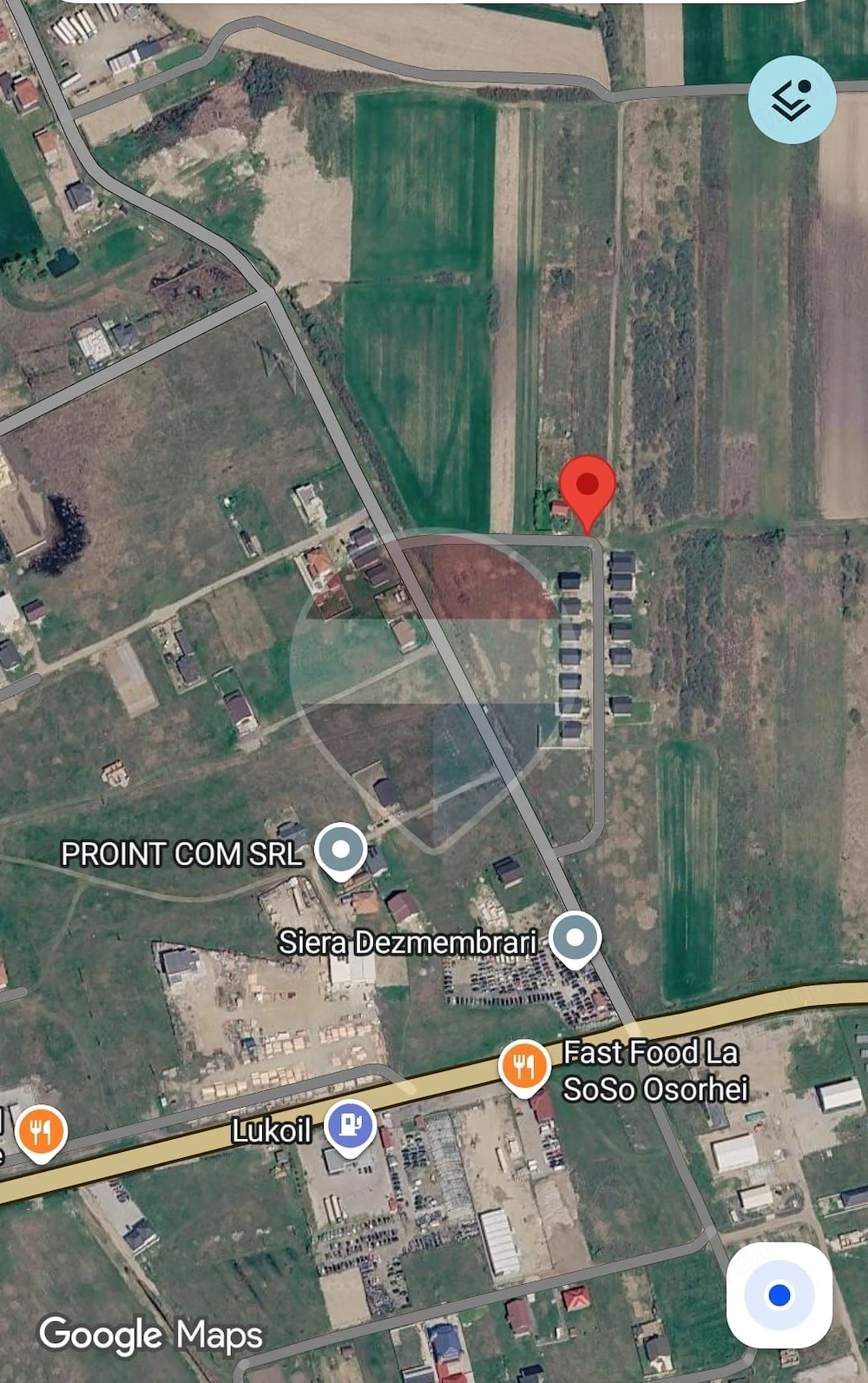 Teren 3.240 mp intravilan in com. Osorhei, Fughiu / Strada 441