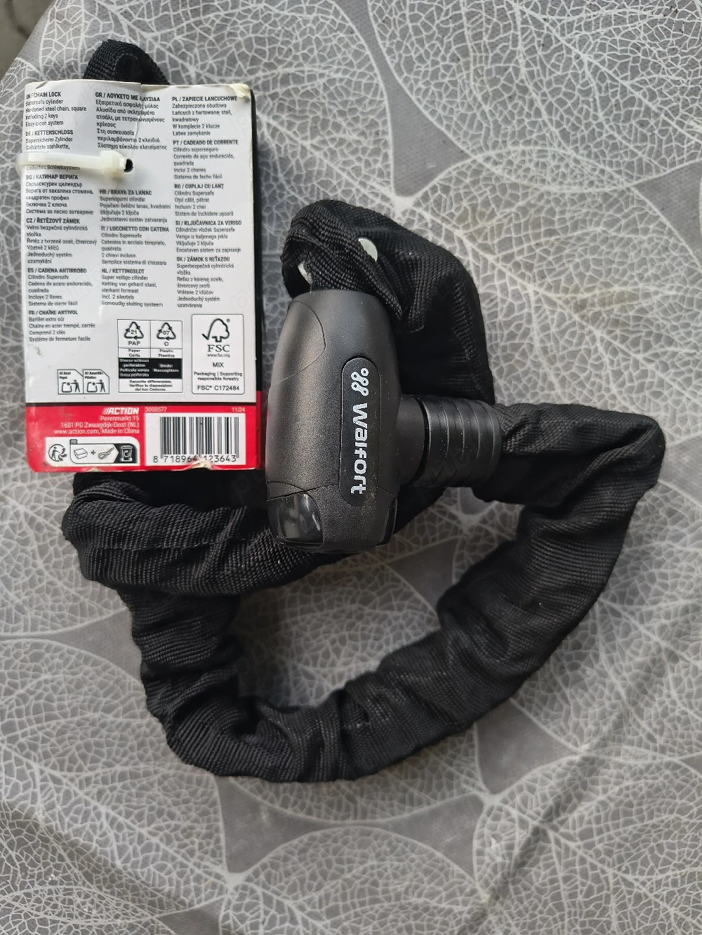 Lanț Antifurt Walfort Heavy Duty 9 mm x 1.2 m, NOU , Moto, scuter