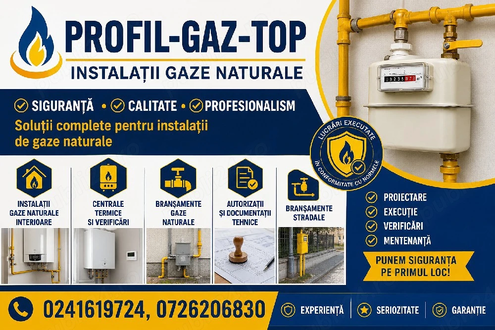 Angajam instalator gaze