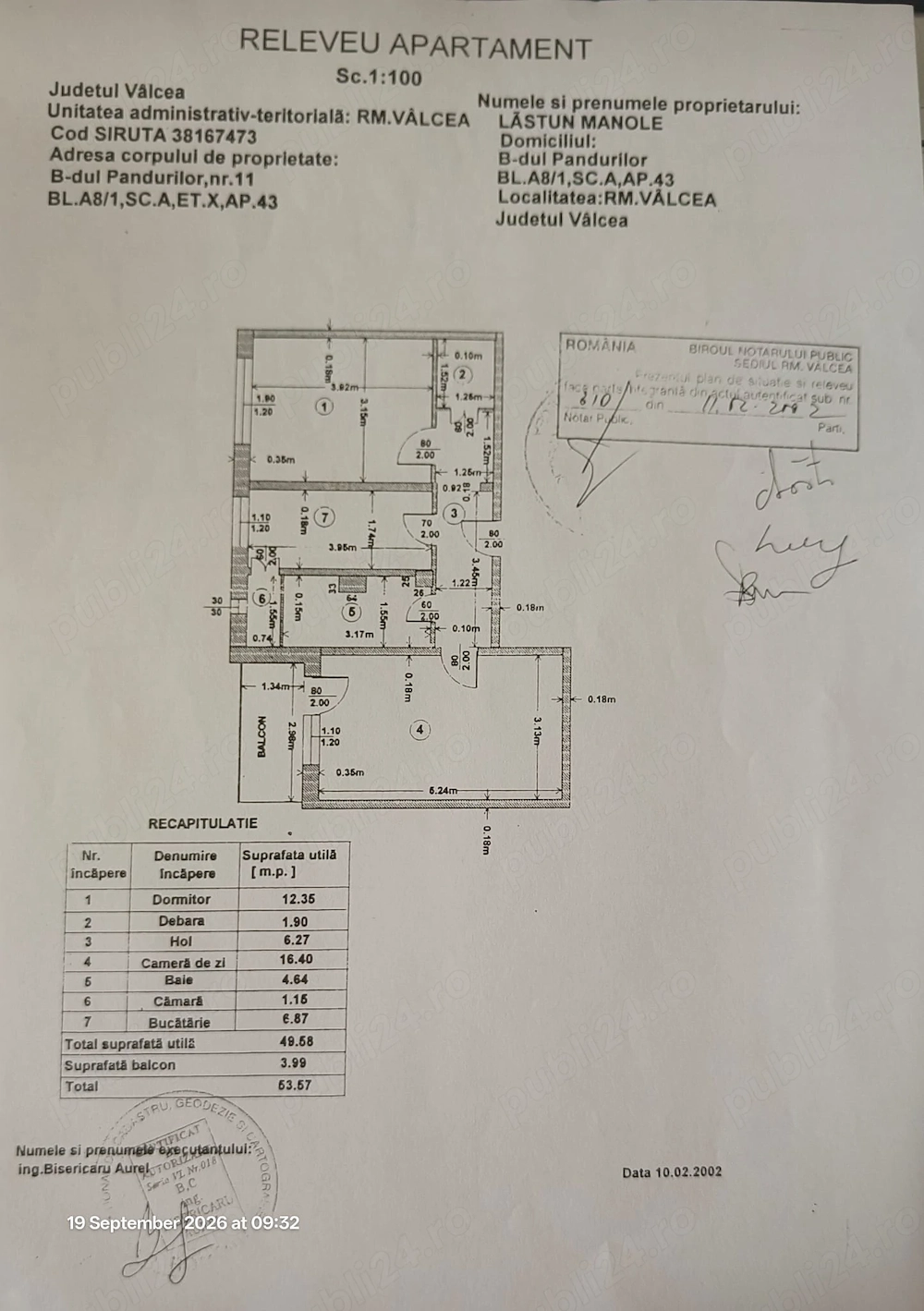 Vand schimb apartament 2 camere Ostroveni