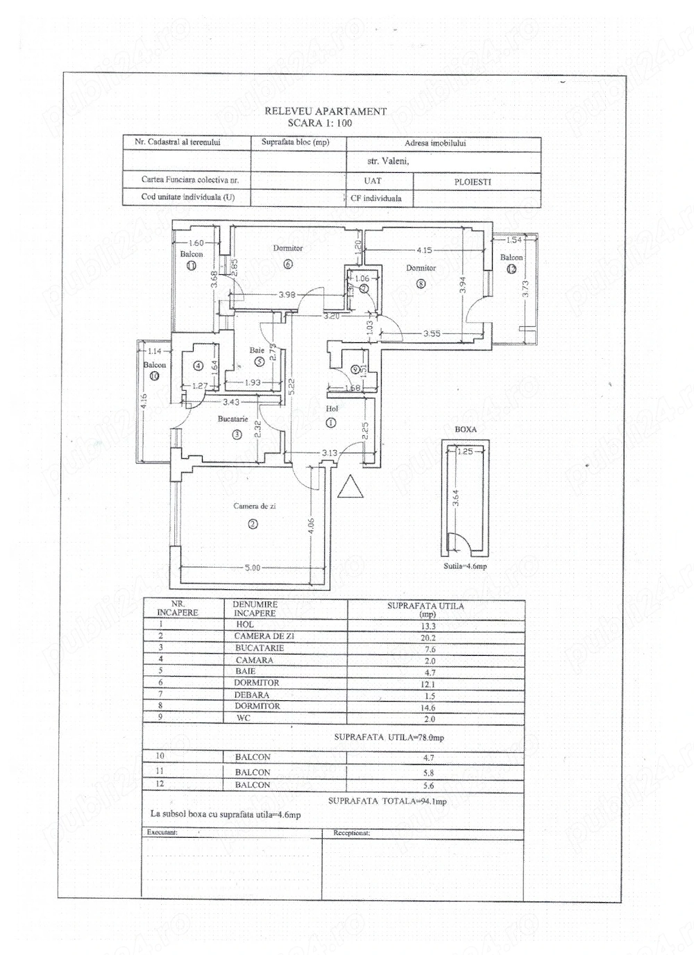 Apartament 3 camere 94 mp str Valeni   Central Ploiești