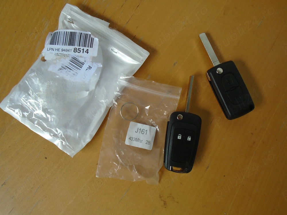 Cheie auto completa 433MHz J161 si Carcasa cheie Peugeot / Citroen CE0536 - NOI