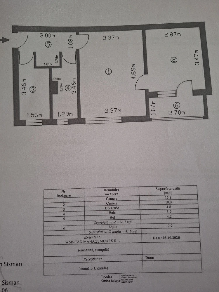 De vânzare apartament cu 2 camere