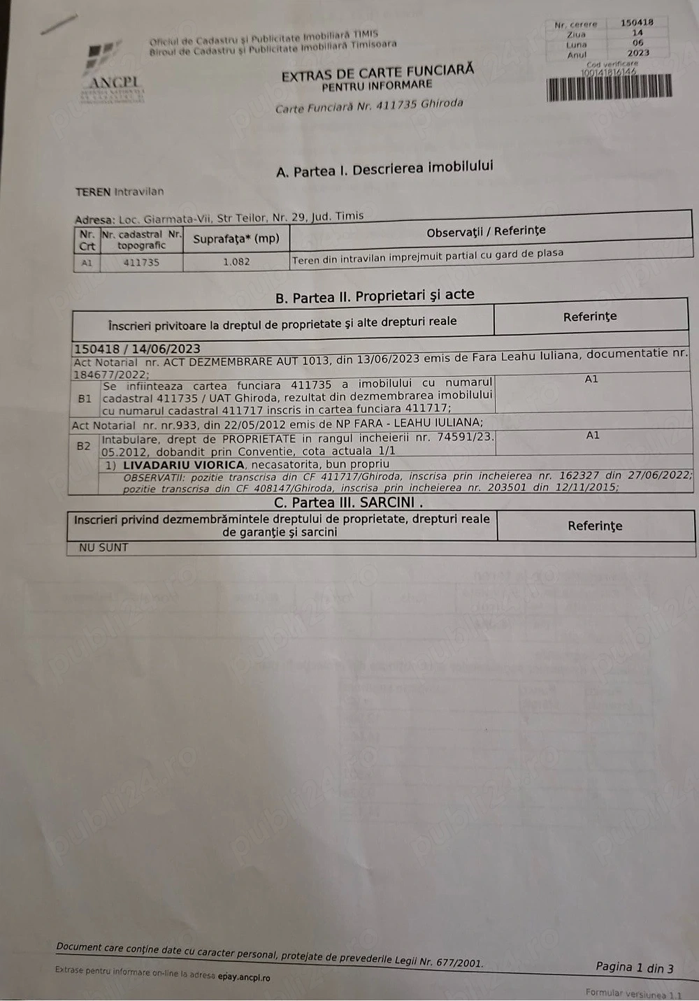 Casa cu teren de vanzare