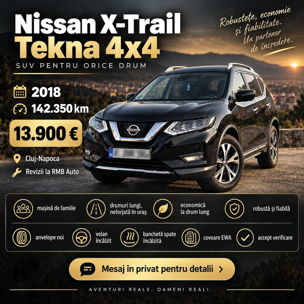 Vând Nissan X-Trail 1.6 dCi 4x4, 2018, manual