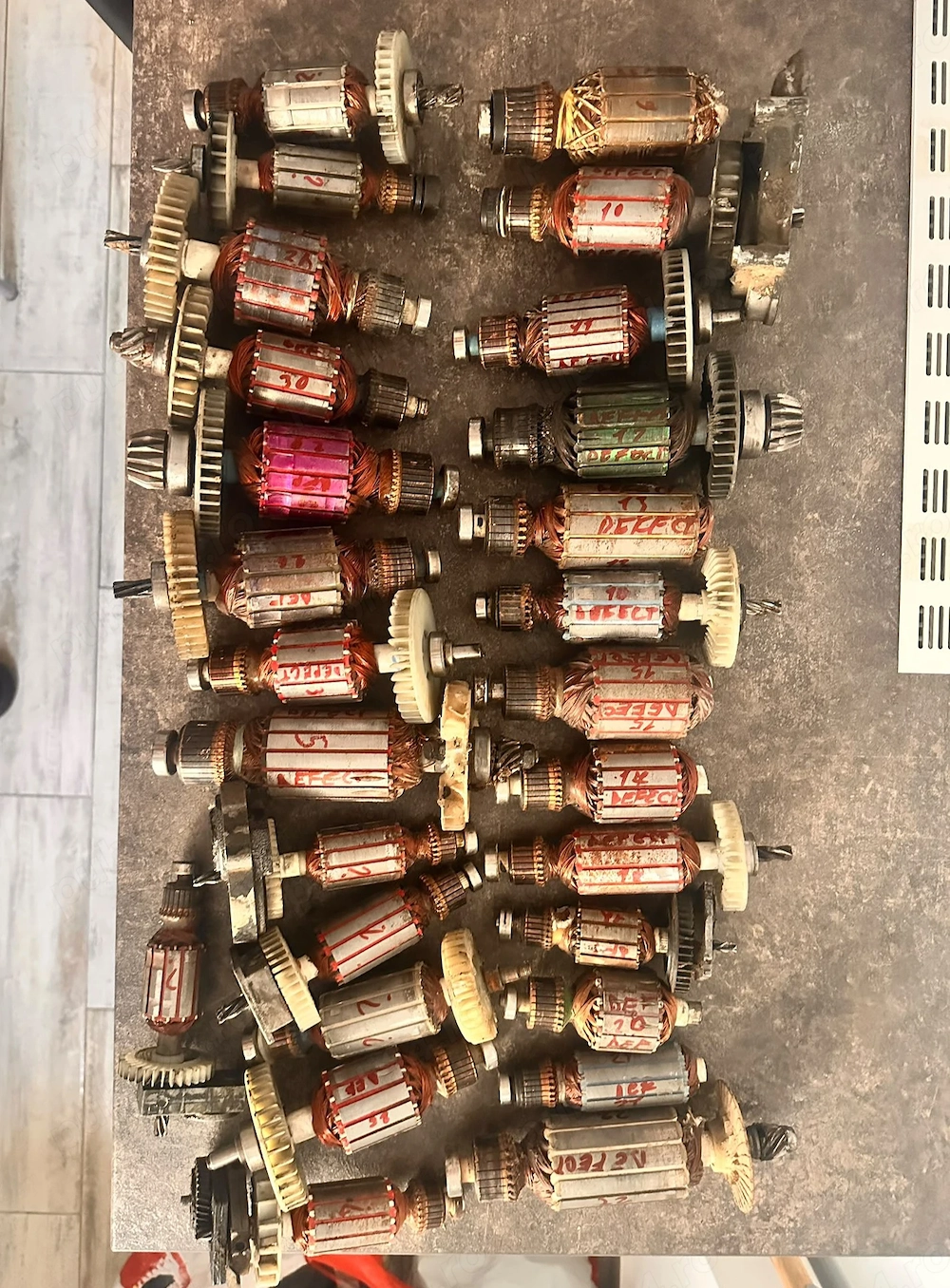 Lot 28 rotoare scule electrice defecte / nefuncționale – pentru piese / recuperare cupru