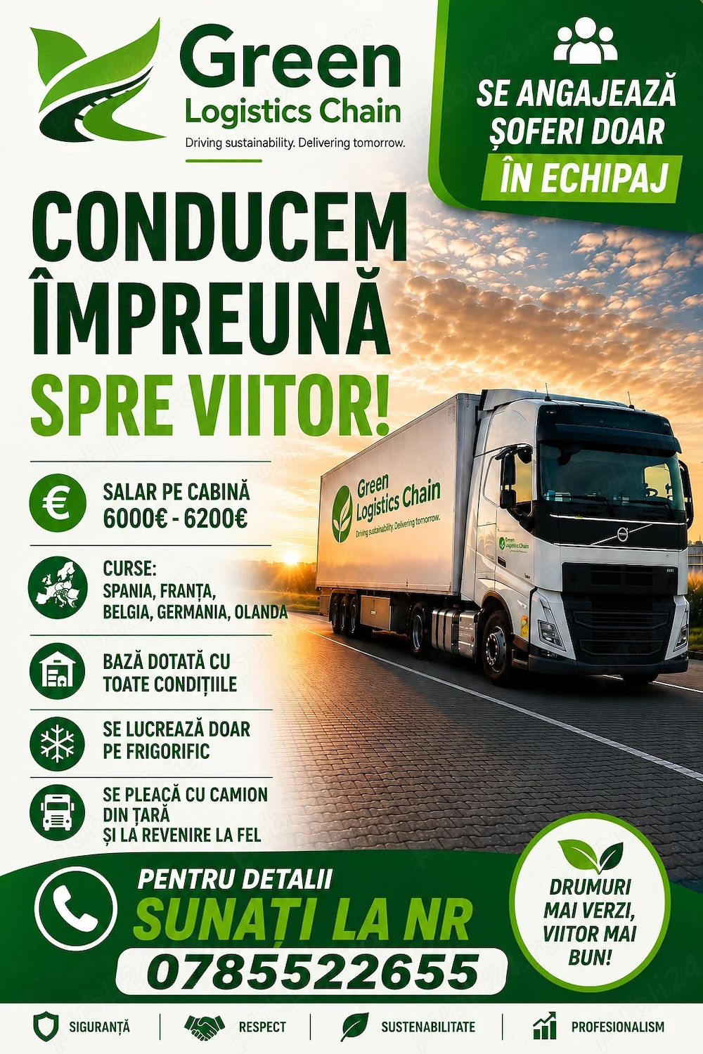Angajam Șoferi C+E Comunitate Doar Echipaj 