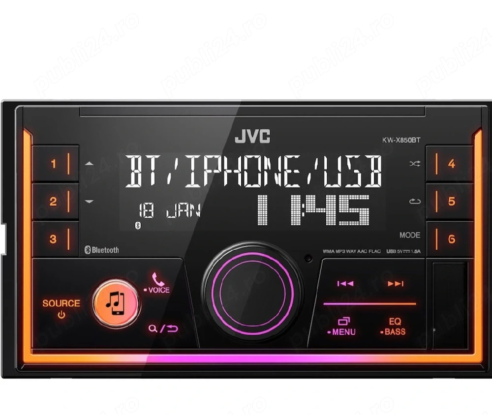 Mp3 jvc cu conectare la telefon 
