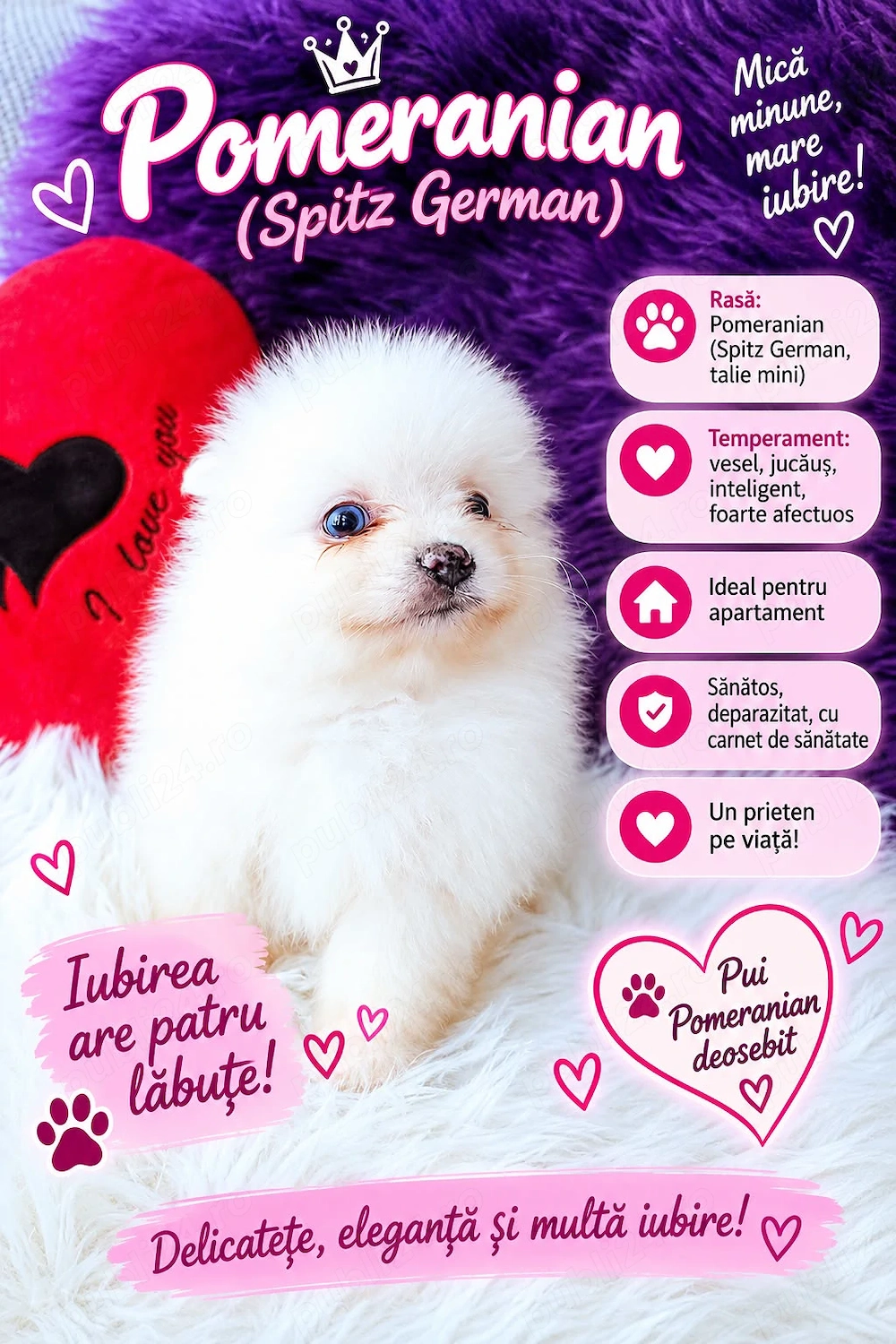 Pomeranian pedigree FCI - Top calitate