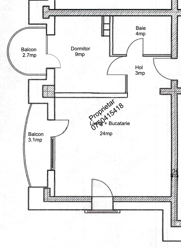  Inchiriere Studio (living + dormitor separat) Nerva Traian Timpuri Noi, parcare,  boiler