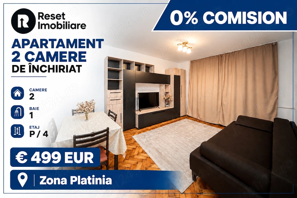 Chirie Decenta 2 camere  ideal studenti  zona Plopilor  0% comision Cluj Napoca