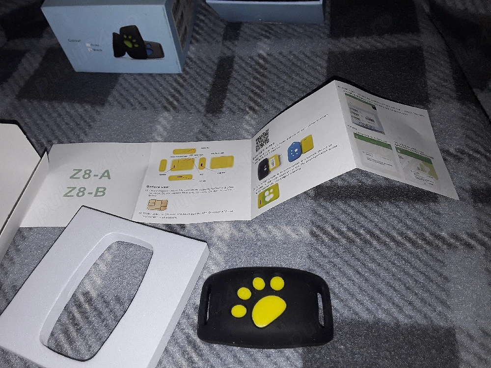 Tracker GPS Z8 Animale Câini   Pisici - NOU la cutie - Zgardă Localizare în timp real