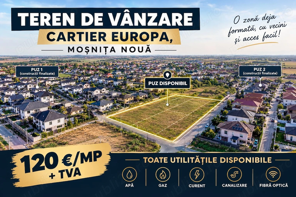 Parcela de teren pentru casa individuala Mosnita Noua
