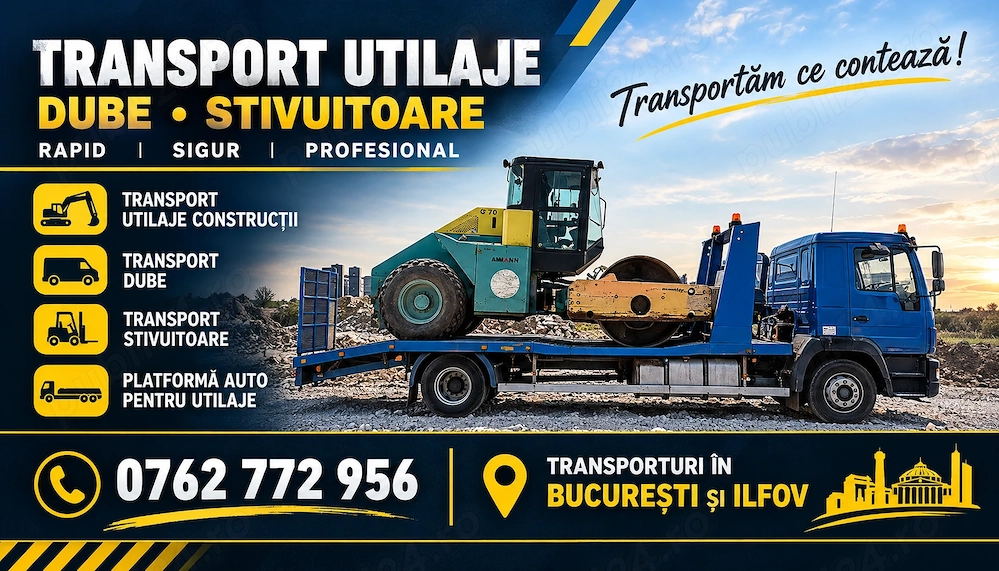 Tractări auto   transport utilaje București și ilfov
