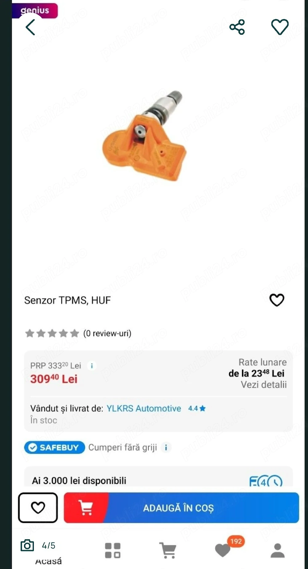 Anvelope SH Michelin Pilot Alpin 5 275/45 R20  RFLT cu stea BMW + Bonus senzori de presiune