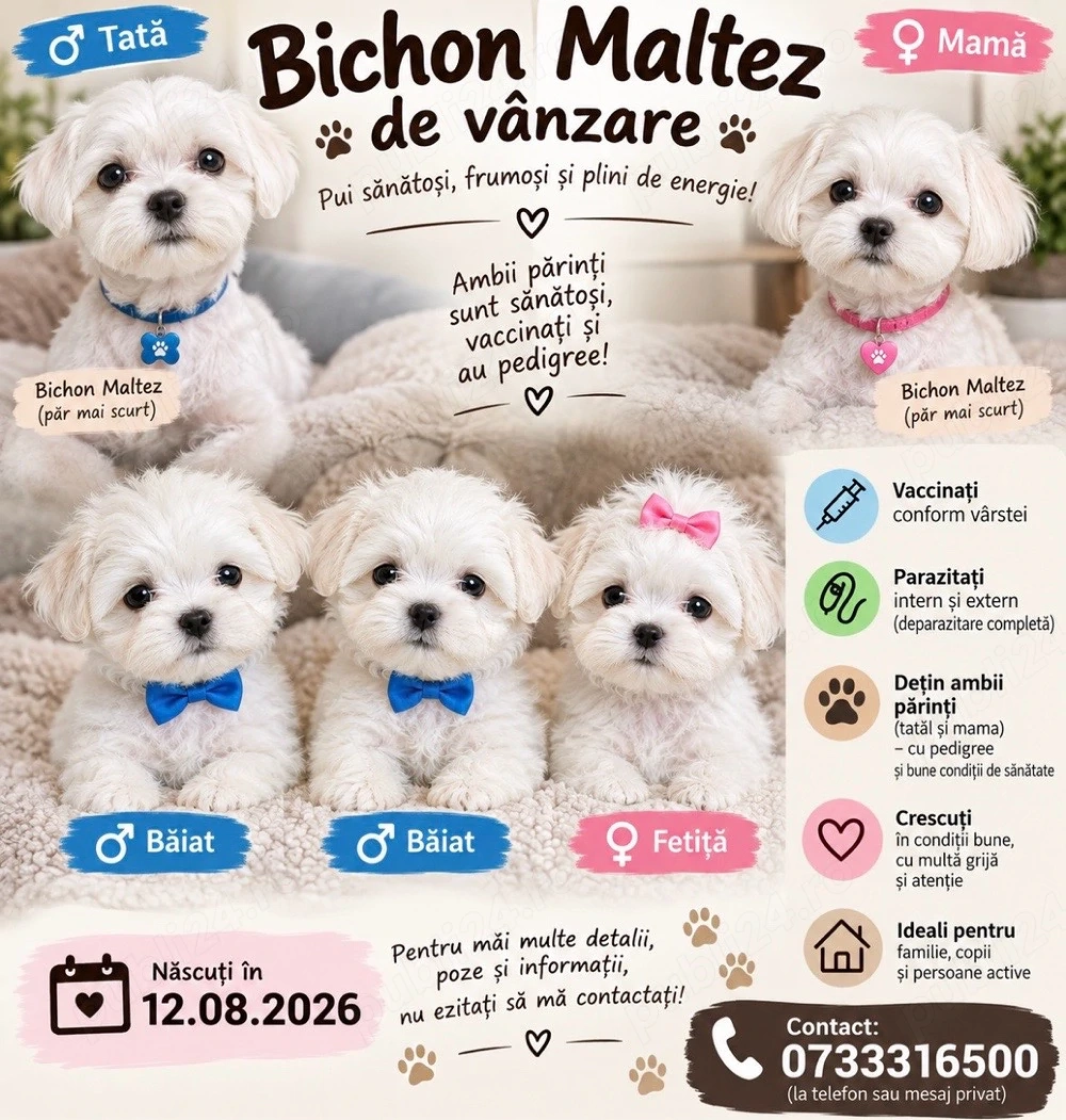 Catelusi Bichon Maltez