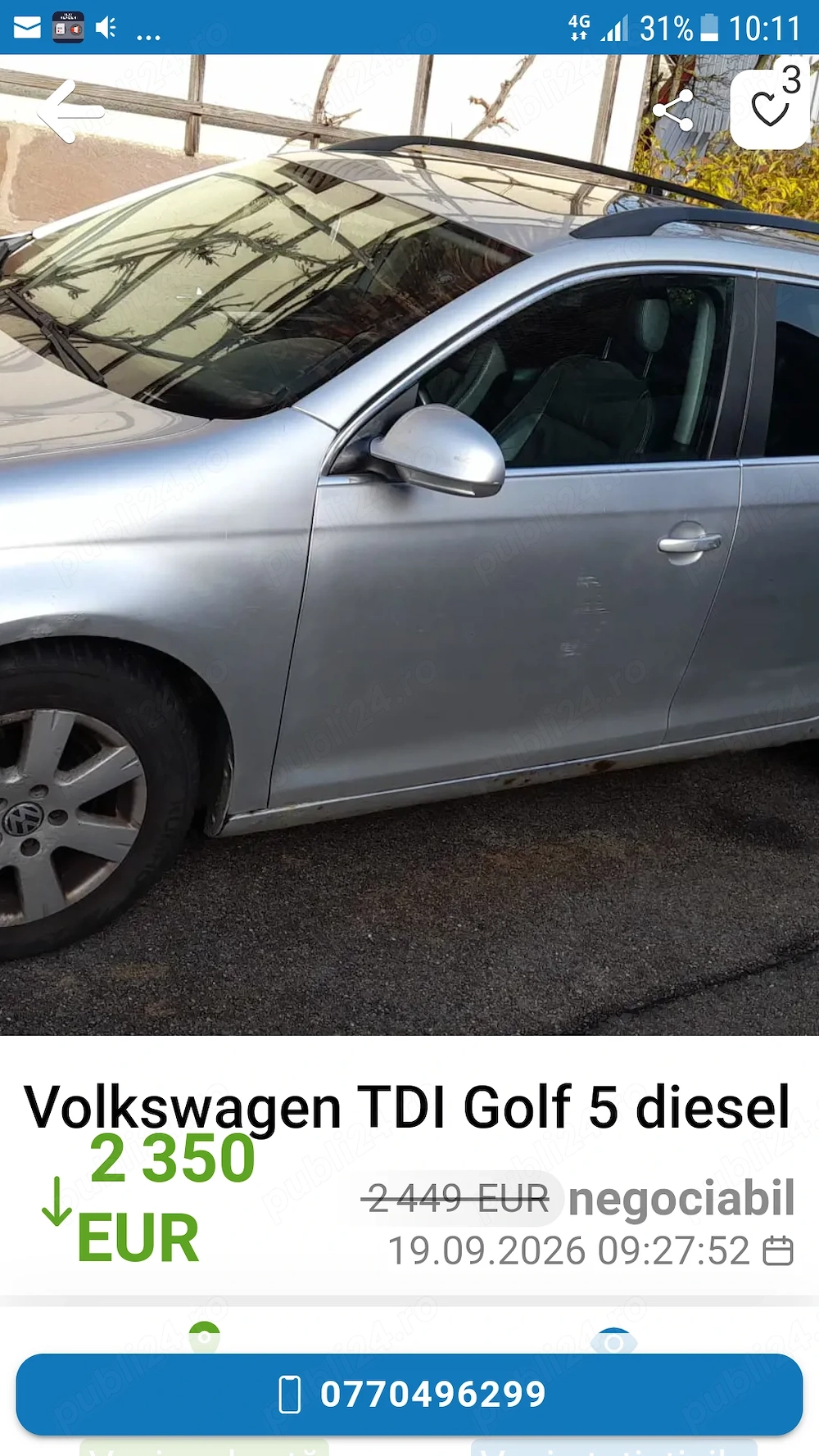 Vând Volkswagen Golf 5