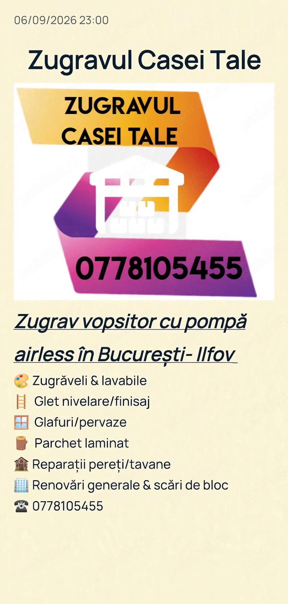 Zugrav vopsitor cu pompă airless în București și Ilfov 