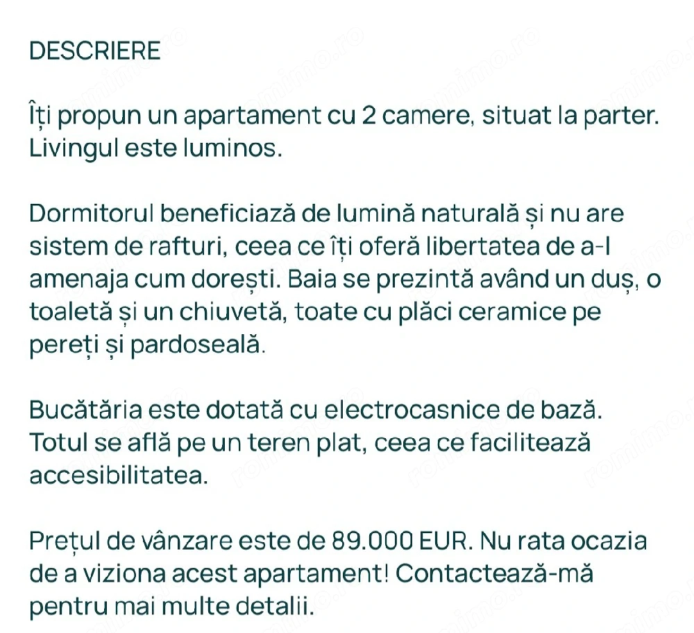 vand apartament