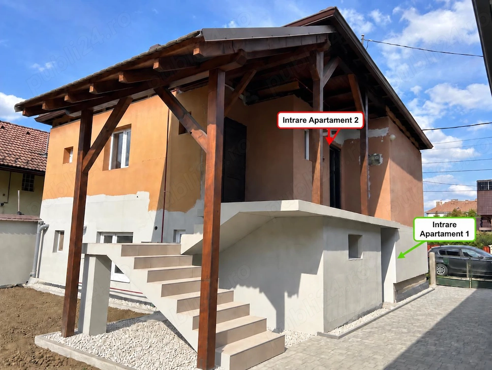 Apartament 2 de închiriat la casă, 2 camere, 70 mp, curte comună, zona Lidl, Sighișoara