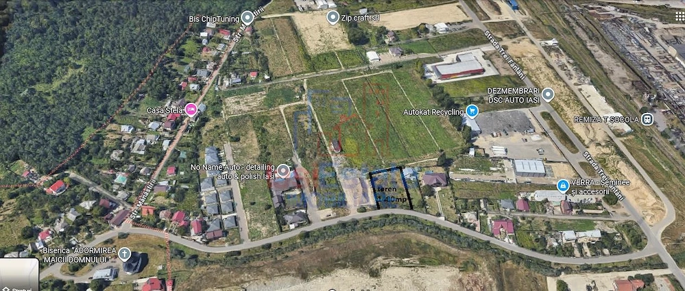 Vladiceni TEREN 1480mp la numai 200m de str Trei Fantani asfalt si utilitati