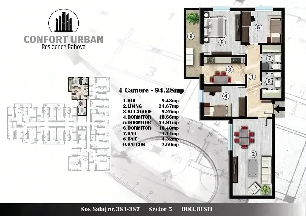 Apartament 4 camere