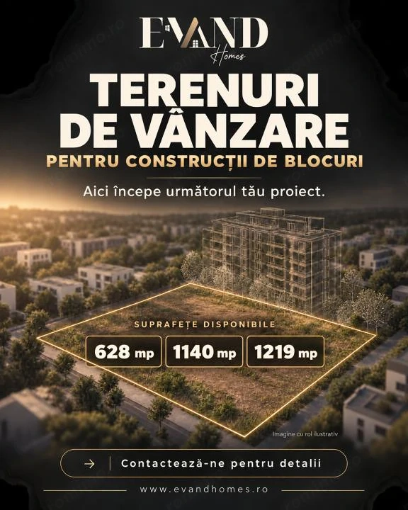 Teren intravilan | 6 apartamente + spatii comerciale parter | Ghiroda 