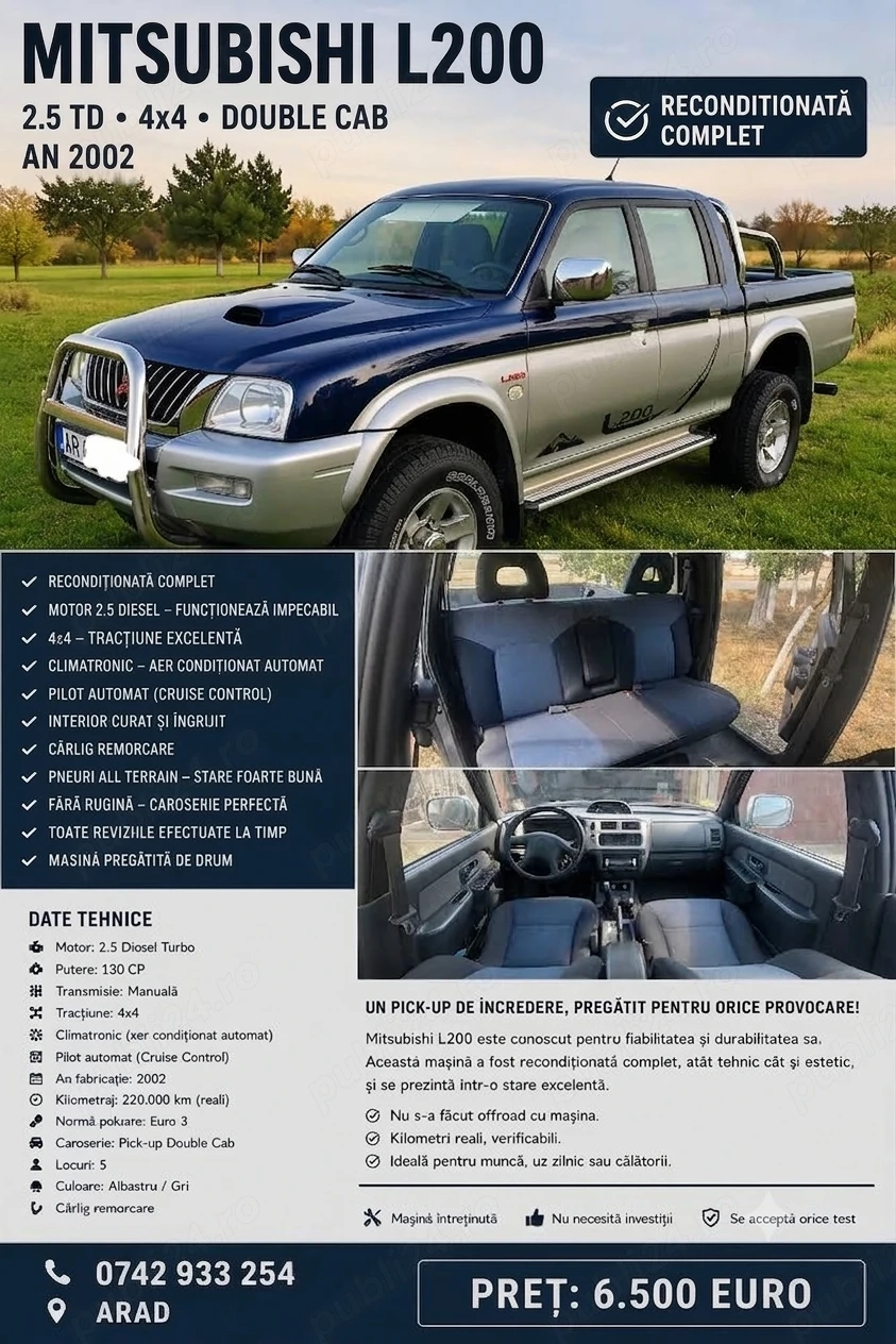 Vând Mitsubishi L200