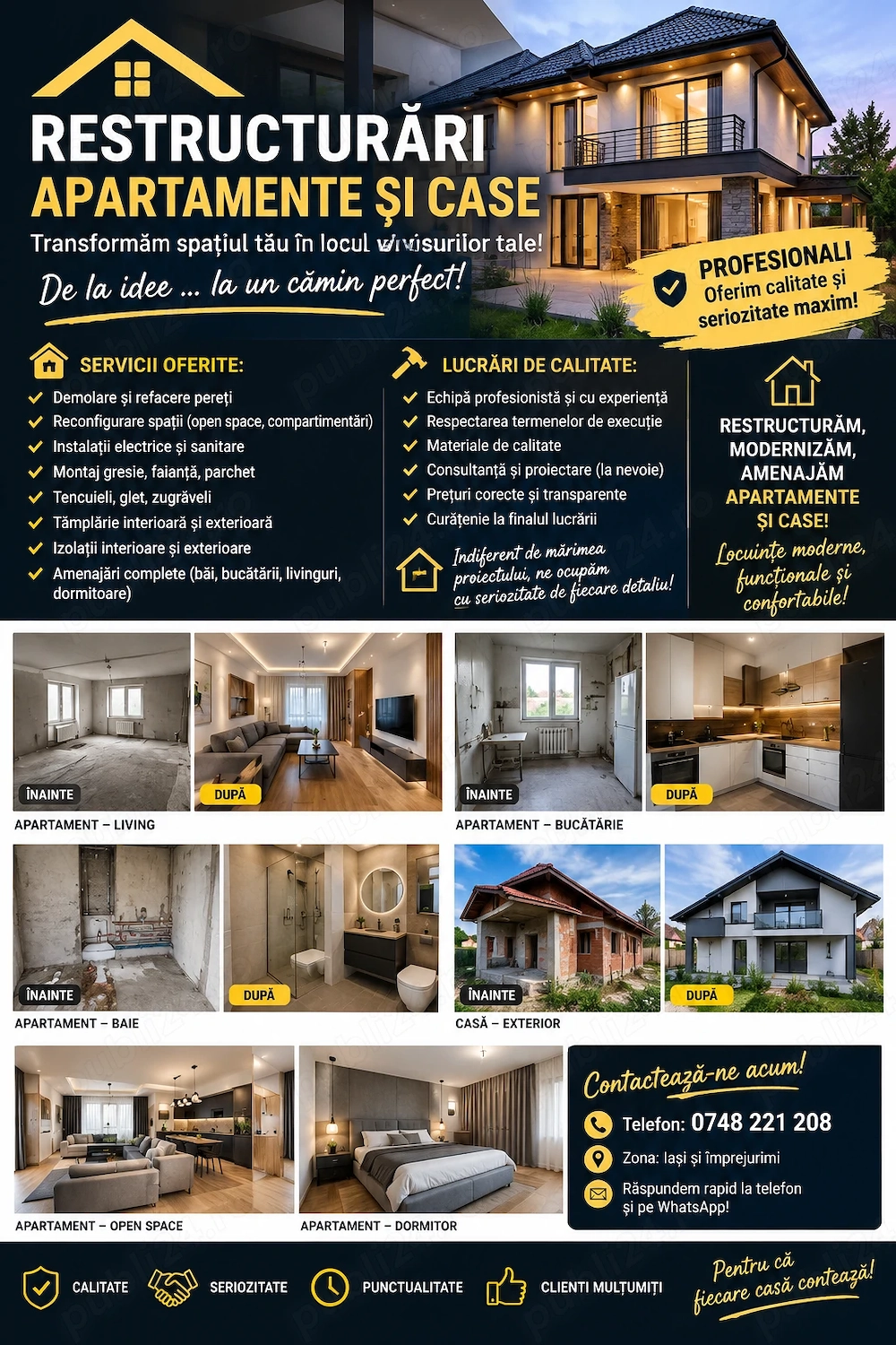 De la teren la casa visurilor   construim, renovăm și amenajăm
