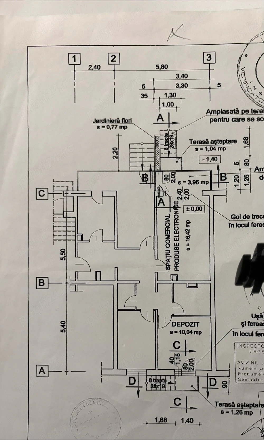Apartament de 4 camere zona HCC pretabil spatiu comercial cabinet