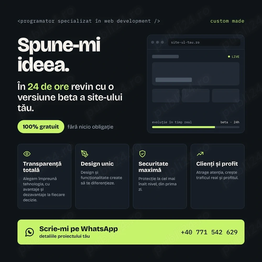 Creez site-uri web profesionale 