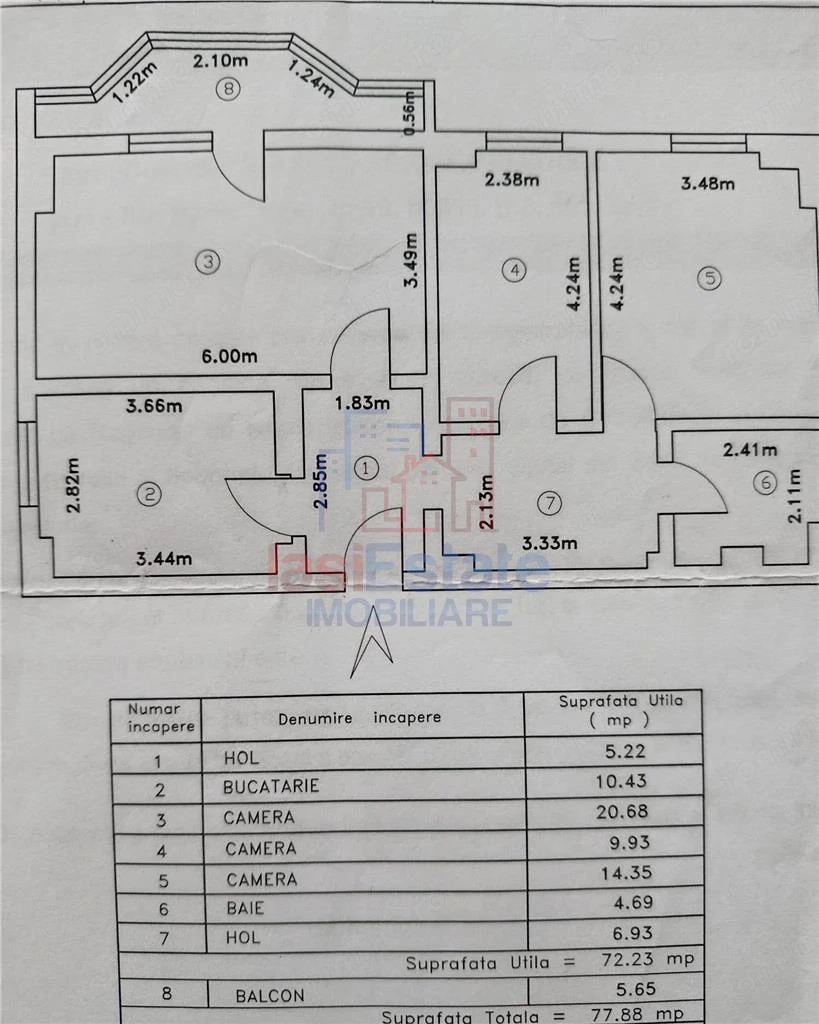 Apartament 3 camere zona Esplanada din Nicolina