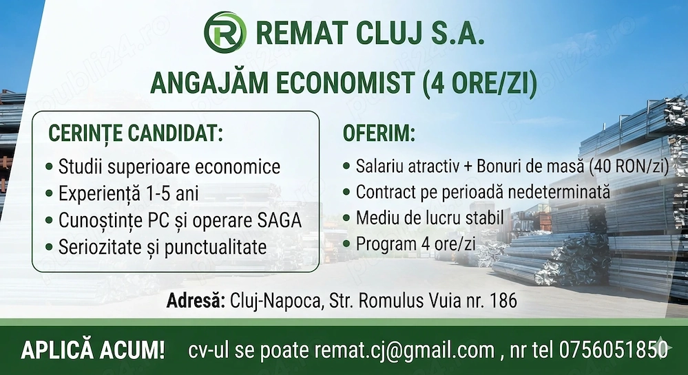 Economist (Part-time   4 ore zi)