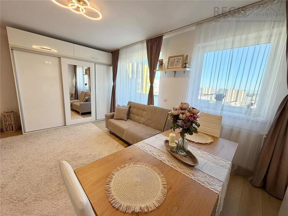 Studio mobilat si utilat | Top City - Coresi | Parcare + Boxa