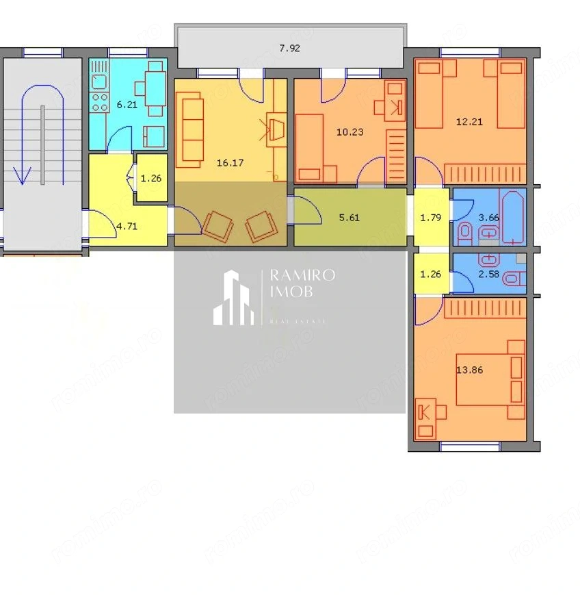 Apartament 4 camere Sos Berceni 5 min Metrou Aparatorii Patriei