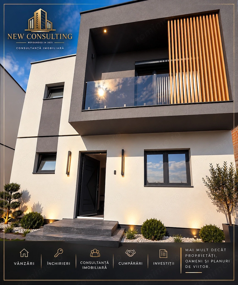 Duplex  Premium în Moșnița | Toate Utilitățile | 116 mp Utili + 300 mp Grădină
