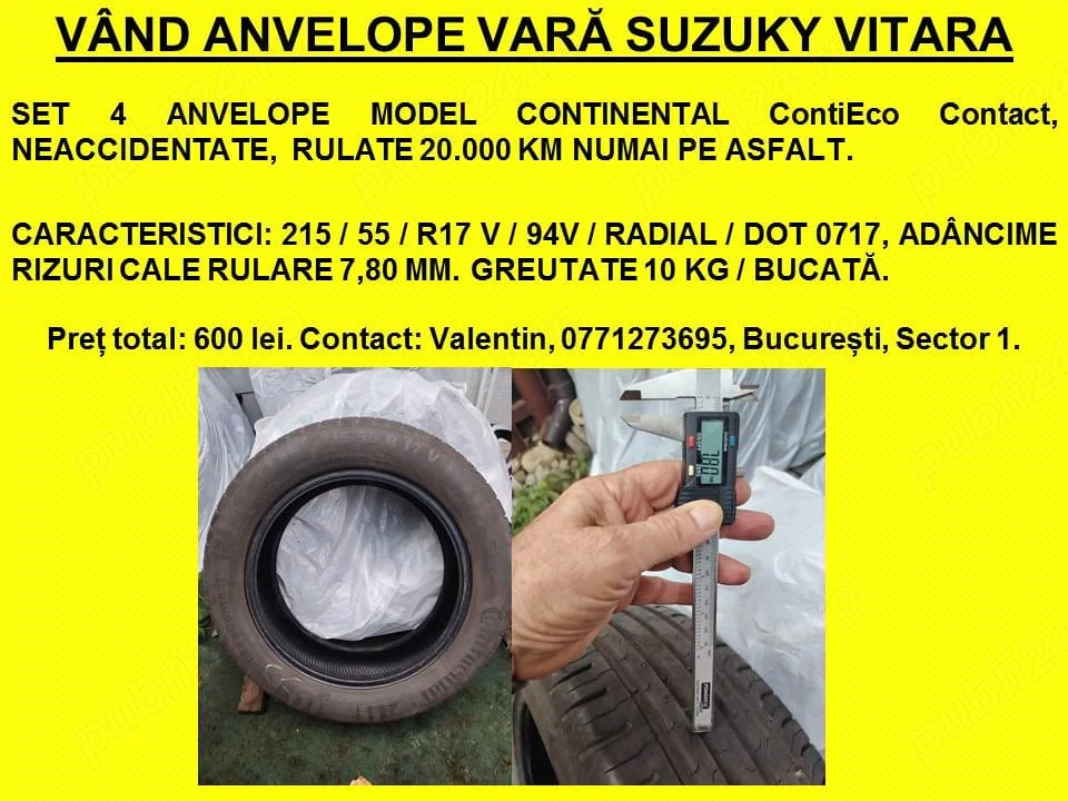Vând 2 seturi roti Suzuki vitara 