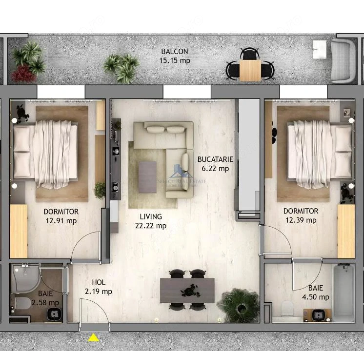 Apartament 3 camere + terasa  \ Sibiu - Selimbar