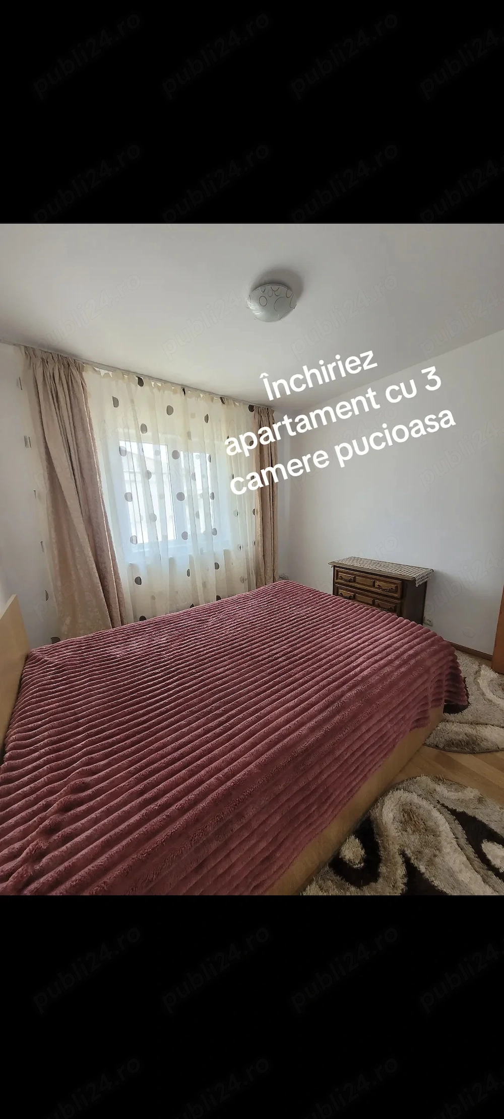 Închiriez apartament cu 3 camere oraș Pucioasa, mobilat ..relati în privat 