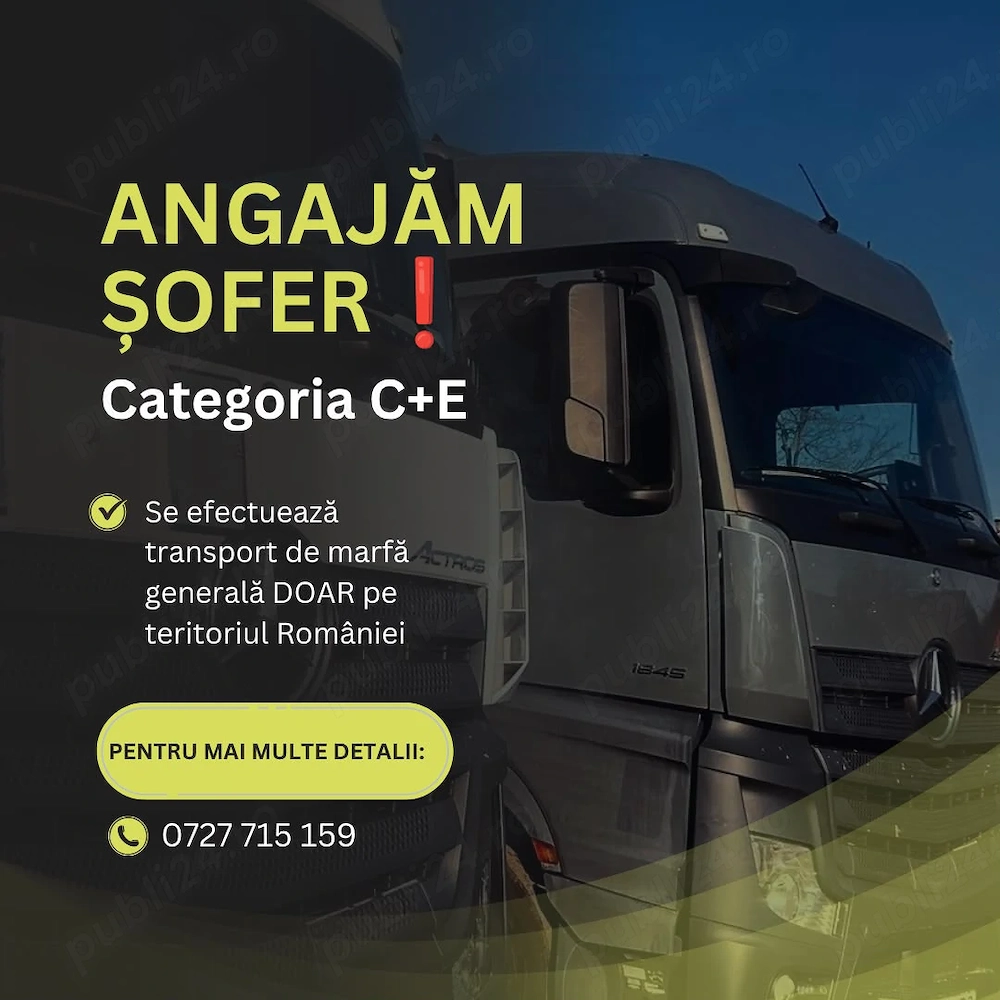 Angajez șofer cat. C+E