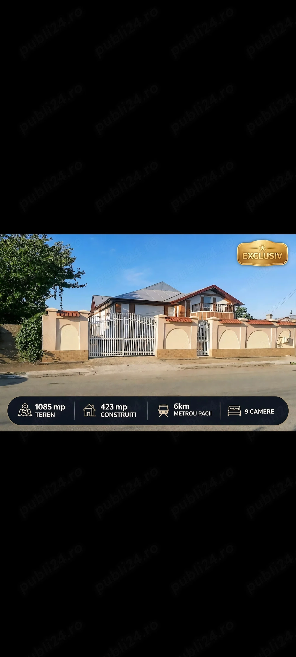 Particular  Dragomirești deal 355 mp  util teren 1085 mp intrare in sat 