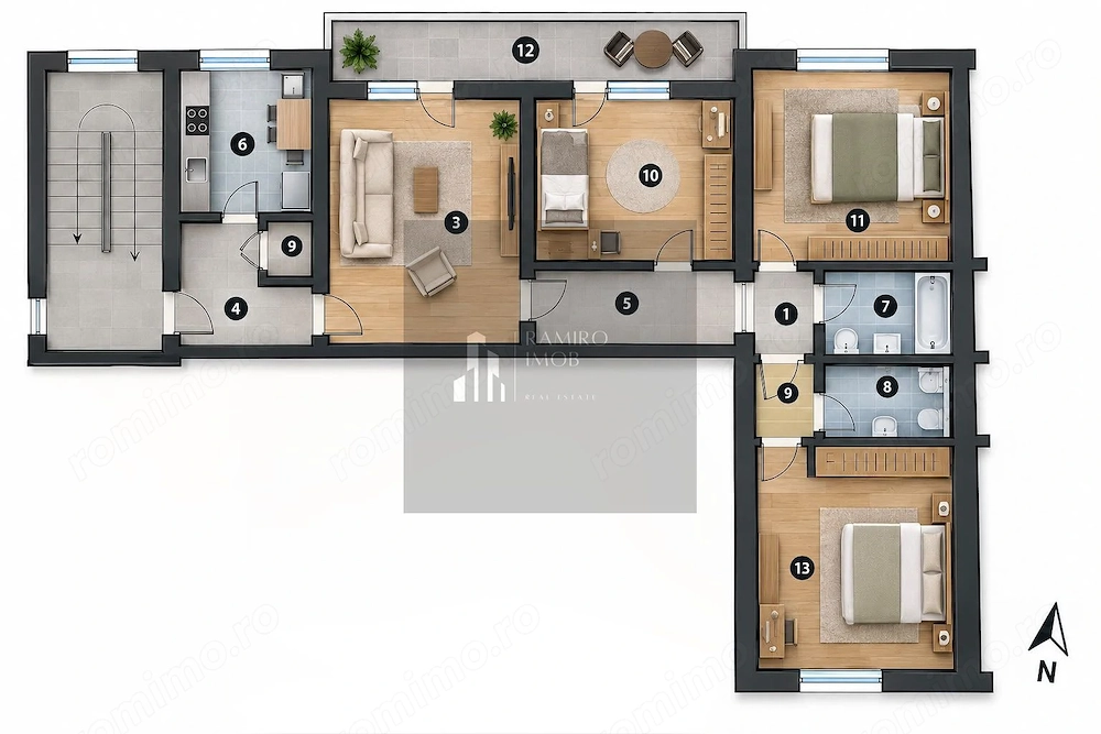 Apartament 4 camere Sos Berceni 5 min Metrou Aparatorii Patriei