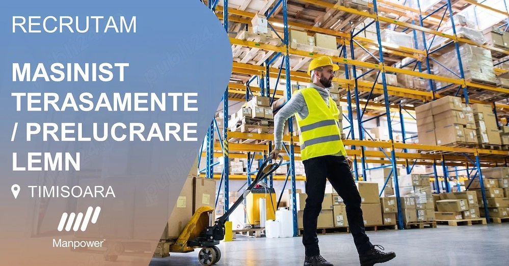 Recrutam masinist la masini pentru terasamente  prelucrare lemn! 