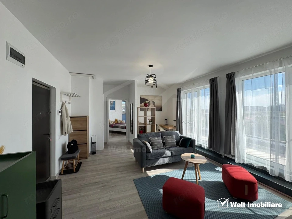 Apartament cu 2 camere, lux, terasa 25 mp, parcare inclusa, dog friendly