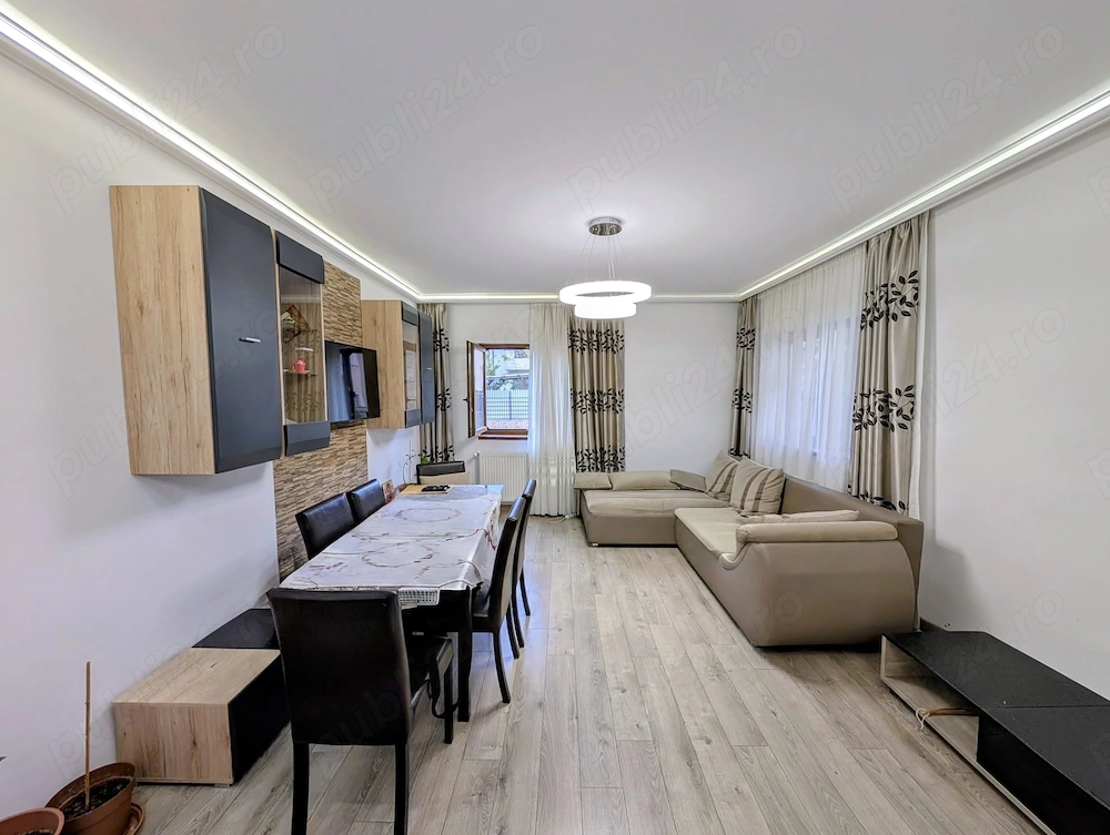 Duplex 4 camere, mobilat complet, curte mare, zona Cetatii, Floresti