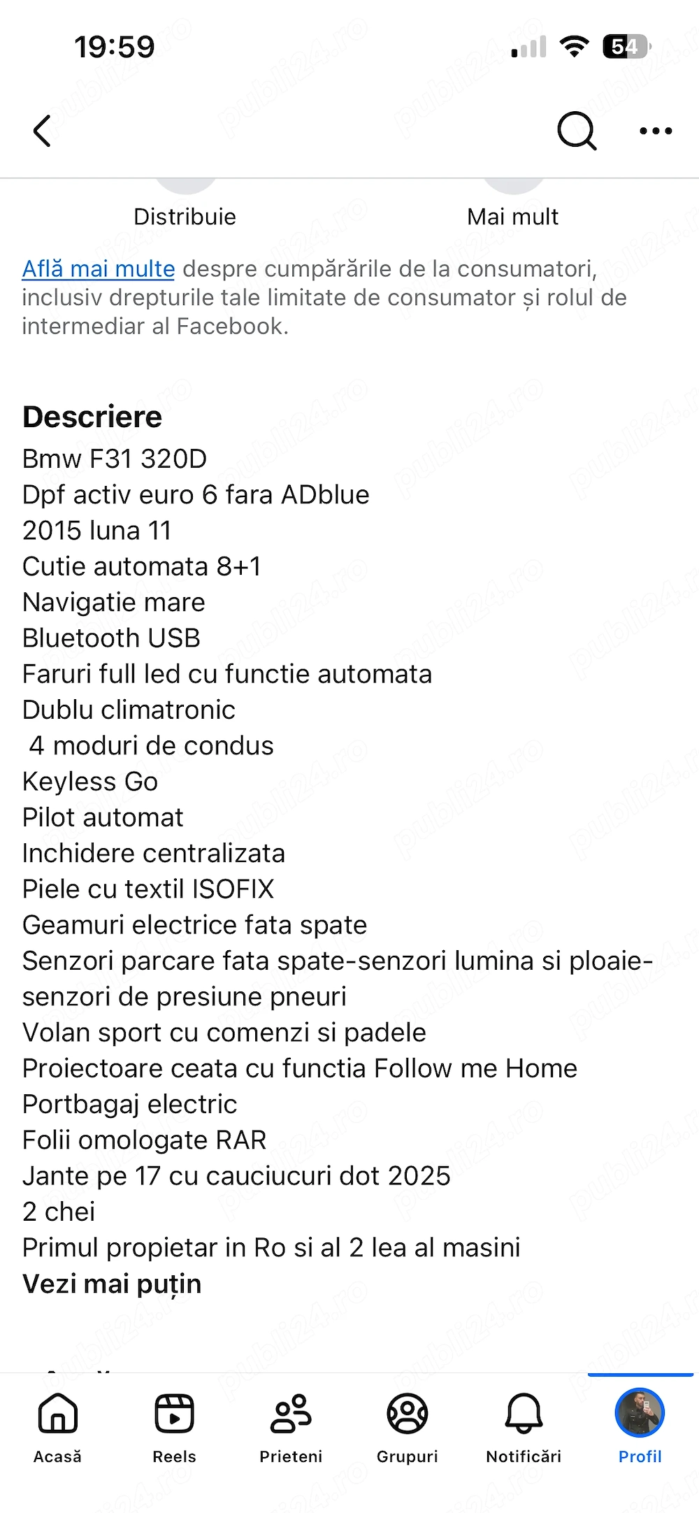 Bmw f31 2.0D 190 cp 2015 luna 11