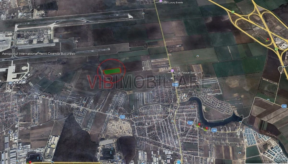 Teren intravilan 56.219 mp – Tunari, zona rezidentiala