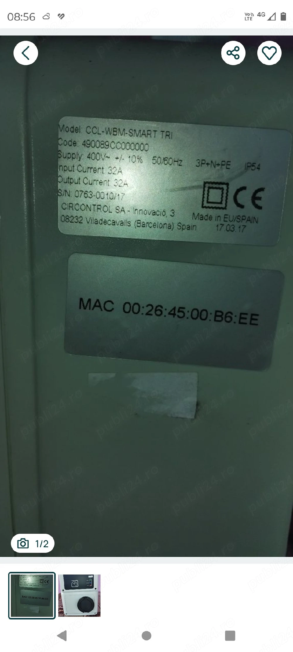 vând statie incarcare masina 