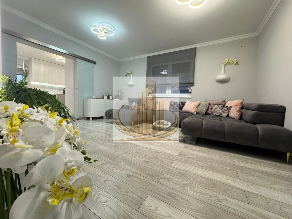 Casa in stil mediteranean, ultrafinisată 5 camere, 3 bai + curte.