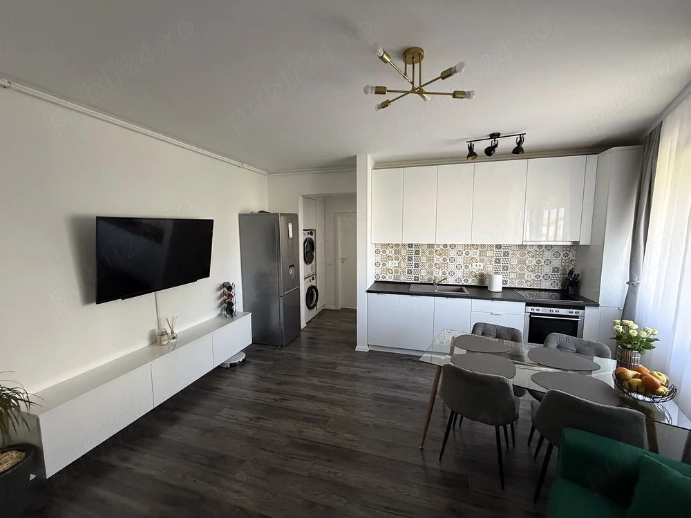 Apartament 2 camere cu gra dina  proprie, parcare, complet mobilat s i utilat